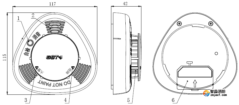 JTY-GD-GSTN100點型家用感煙火災探測器結構特性
